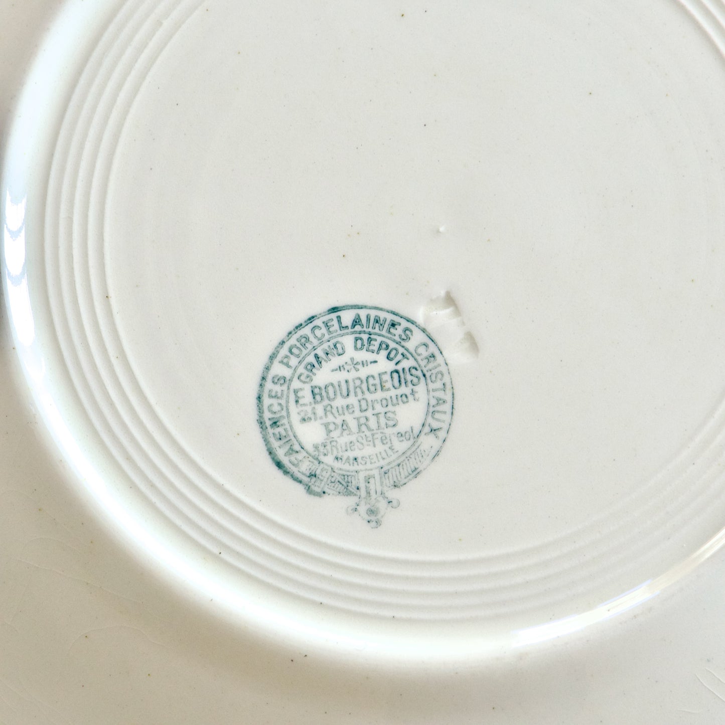 Assiettes à dessert de Noël de 1920 Emile Bourgeois Drouot Paris