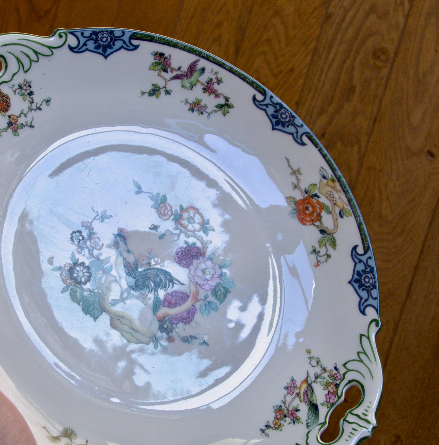 Service Altrohlau en porcelaine décor oiseaux - papillons - coq 1930