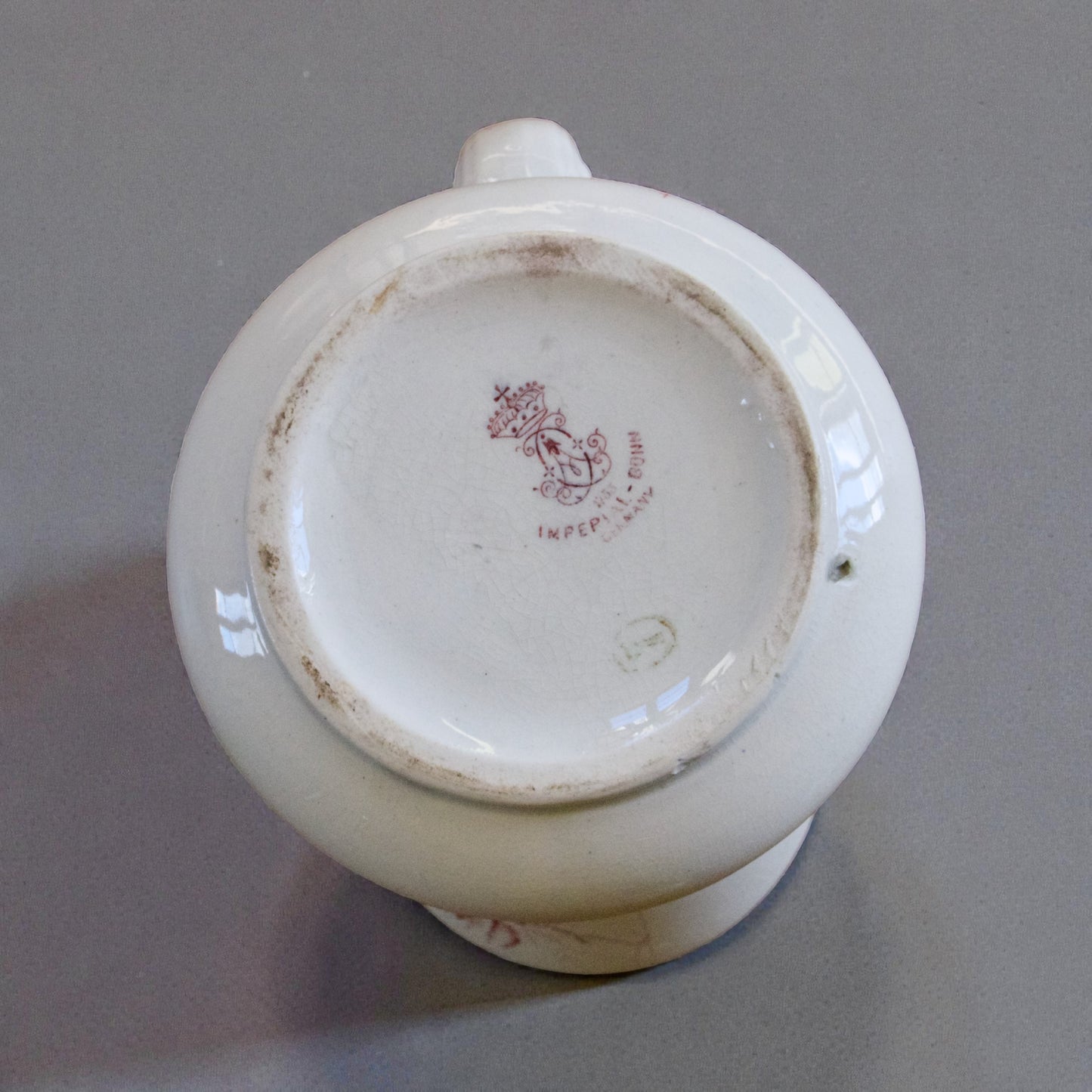 Grand broc ancien terre de fer rose XIXe Imperial Bonn