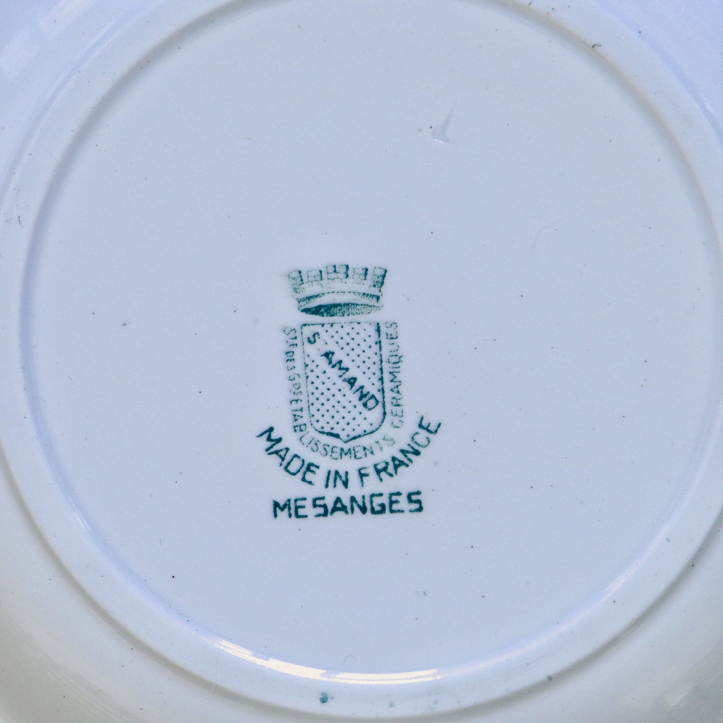 Assiette creuse St Amand "Mésanges" - terre de fer