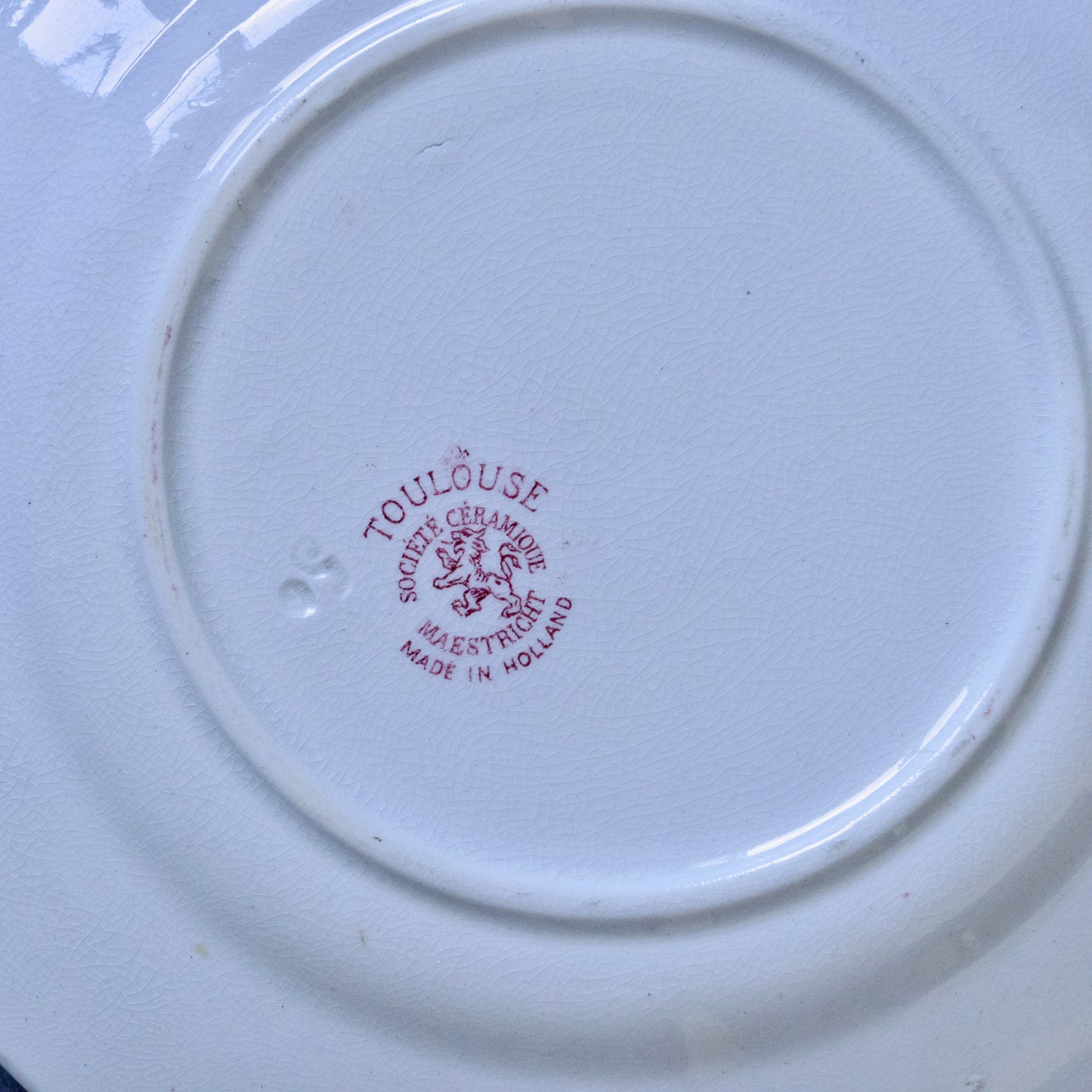 5 assiettes à dessert Maestricht "Toulouse" - terre de fer rose