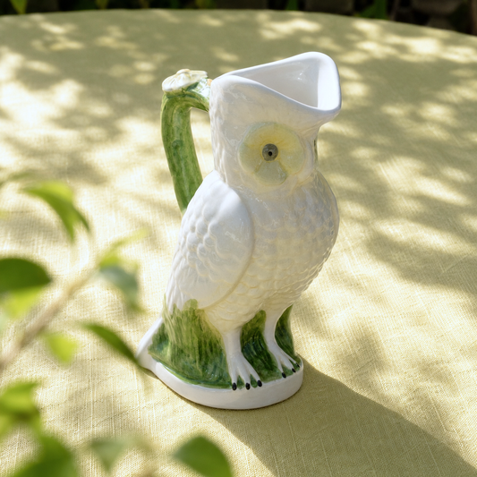 Grande carafe en barbotine hibou/chouette