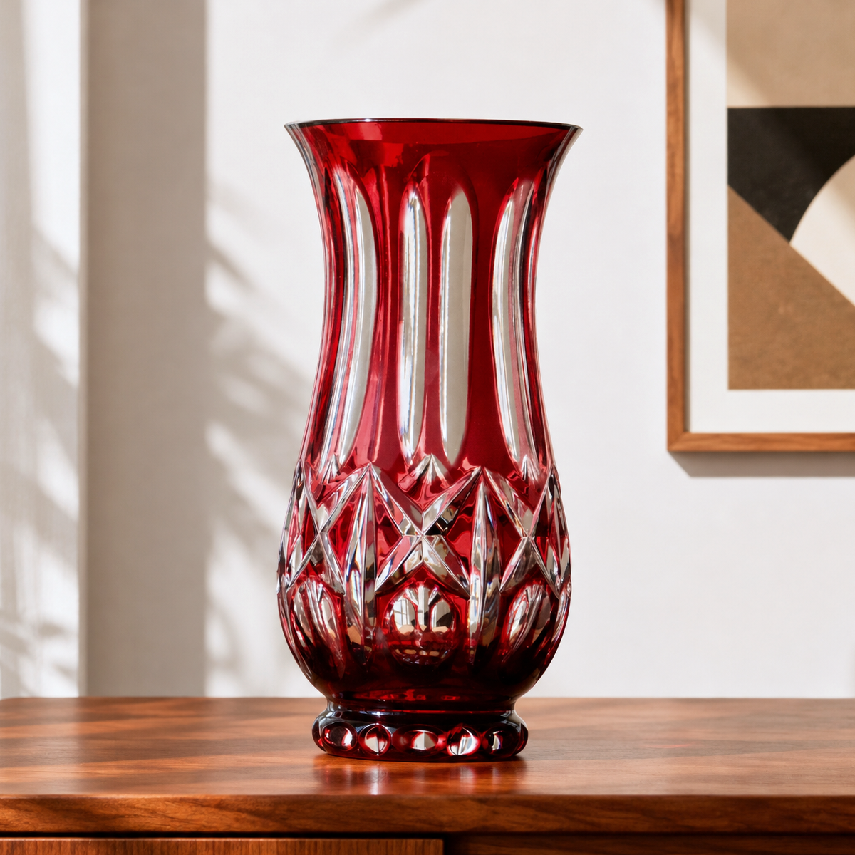 Vase en cristal rubis signé WMF