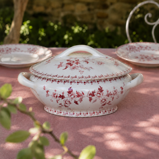 Soupière Maestricht collection "Toulouse" - terre de fer rose