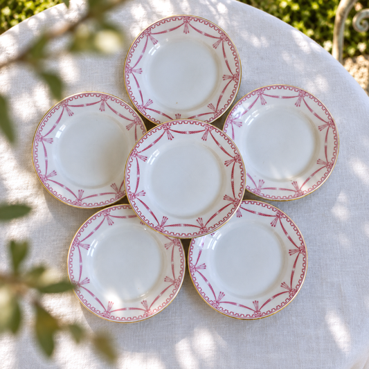 6 assiettes de 1890 en porcelaine Carl Tielsch
