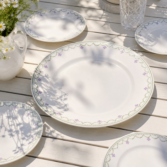 Plat rond Longwy "Violetta"