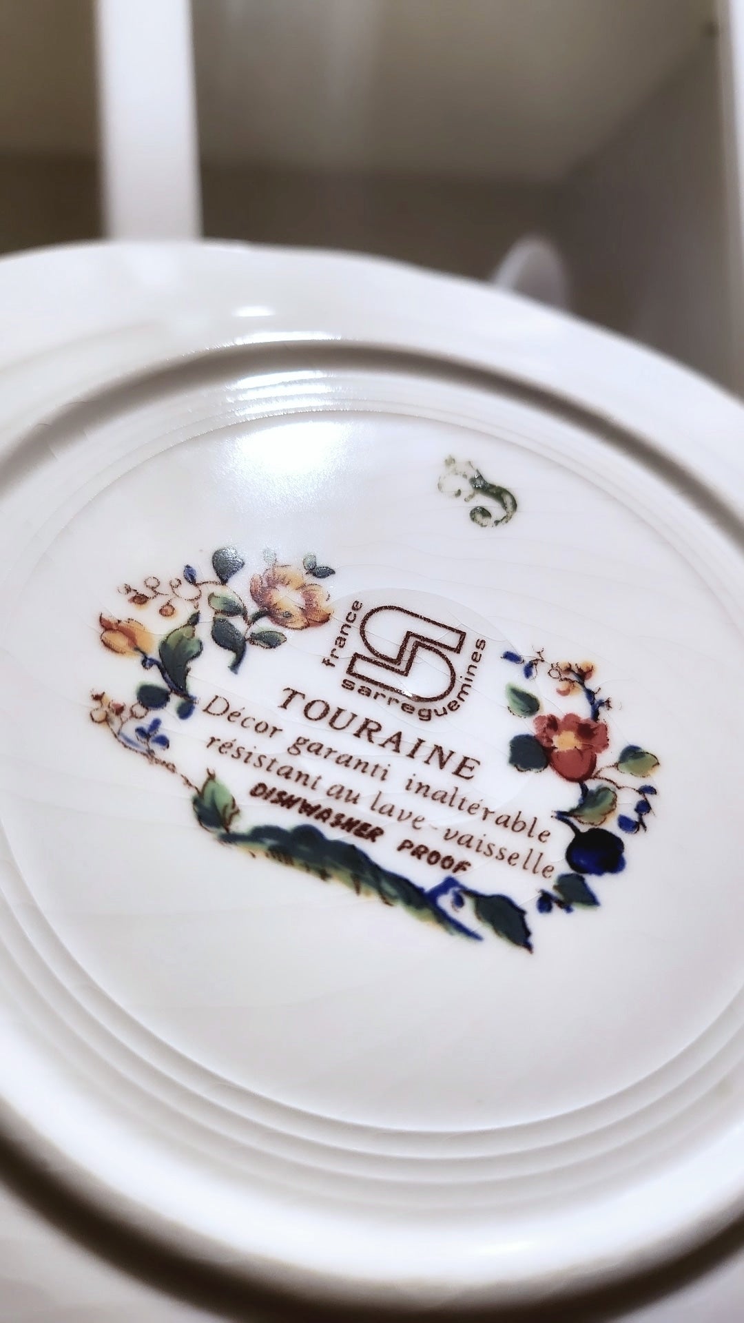 5 assiettes creuses Sarreguemines "Touraine"