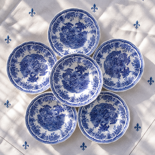 6 assiettes creuses English Style Luneville