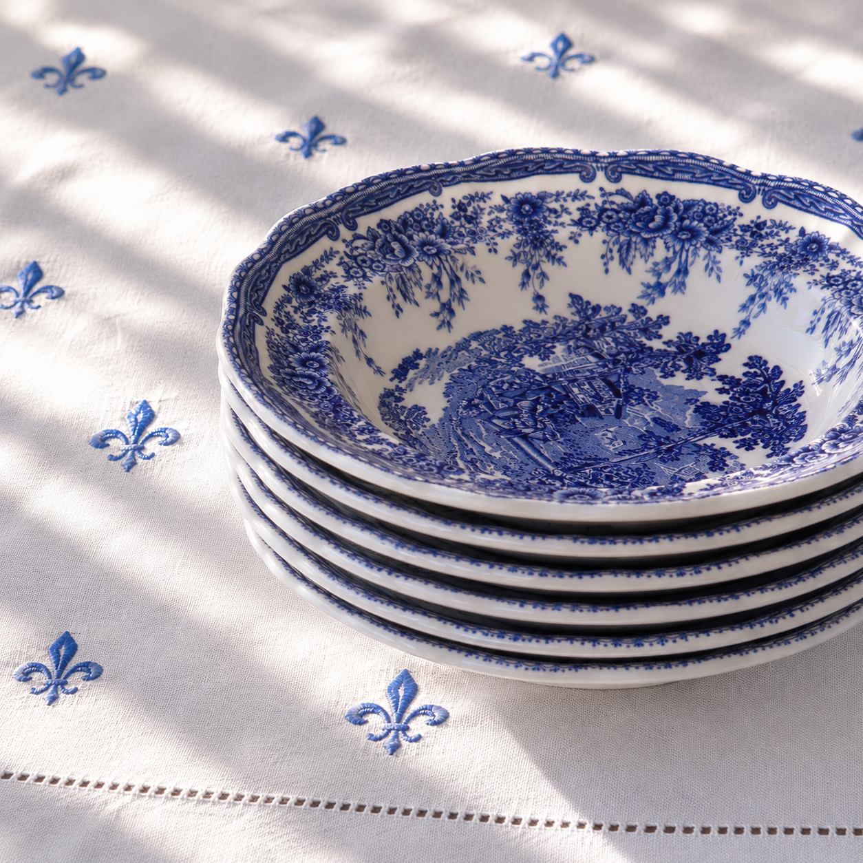 6 assiettes creuses English Style Luneville
