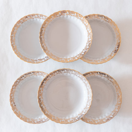 6 assiettes creuses en porcelaine Vitriam