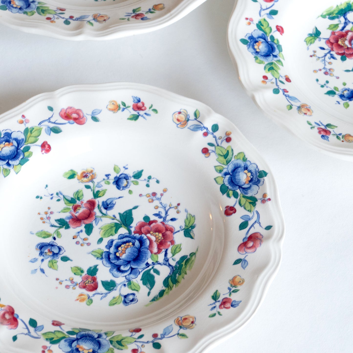 5 assiettes creuses Sarreguemines "Touraine"