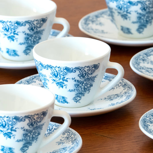 6 tasses Rivanel en opaline