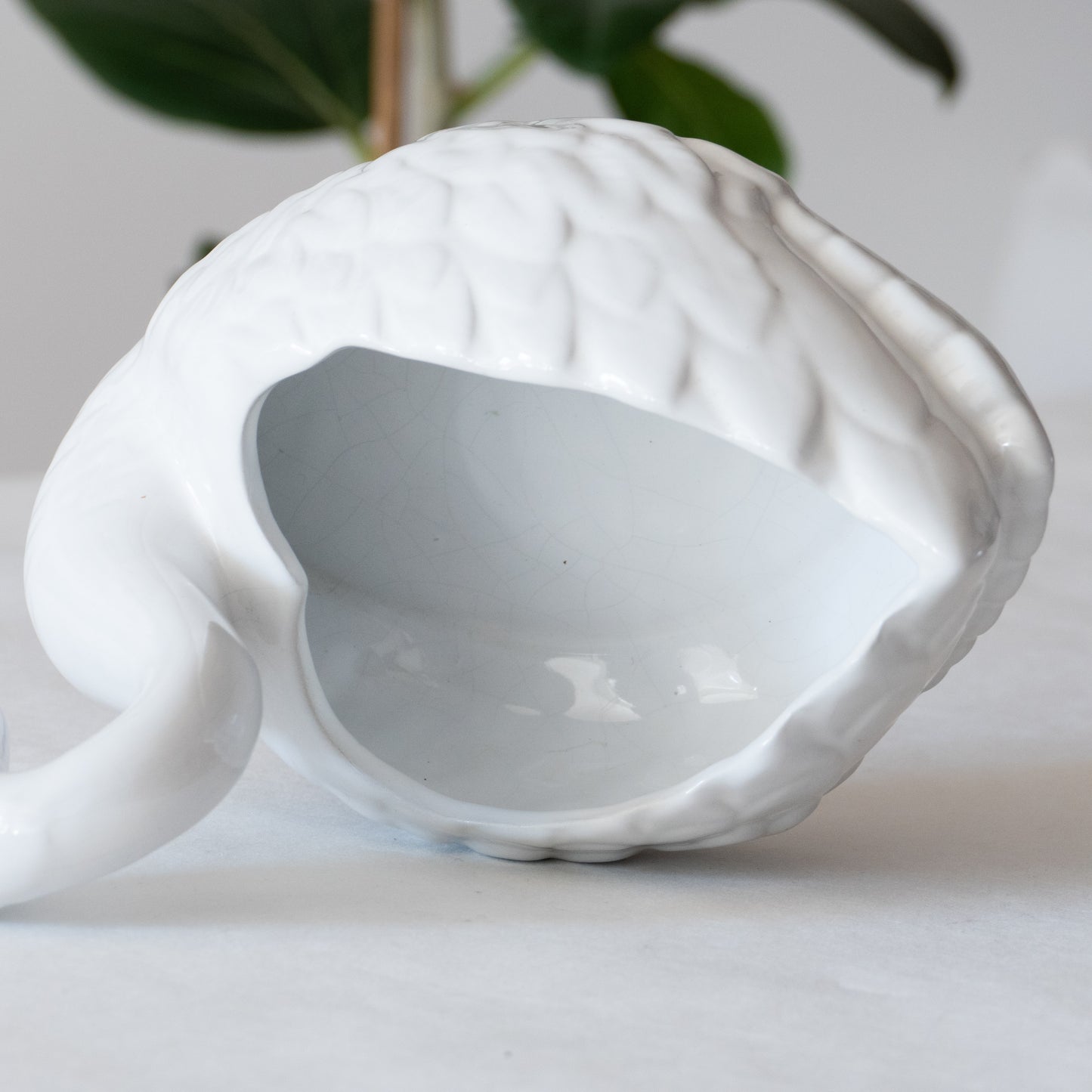 Cache-pot cygne en porcelaine