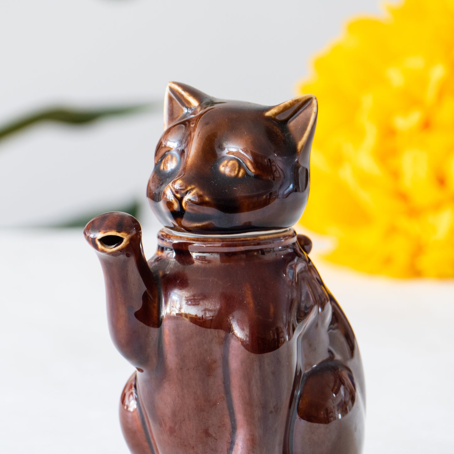 Théière en céramique forme de chat