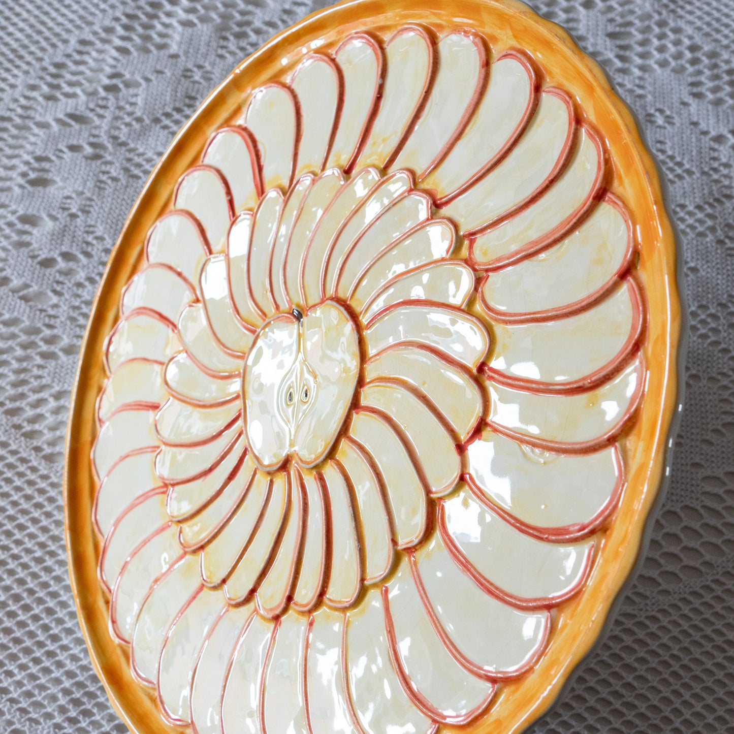 Plat à tarte relief pomme EDW