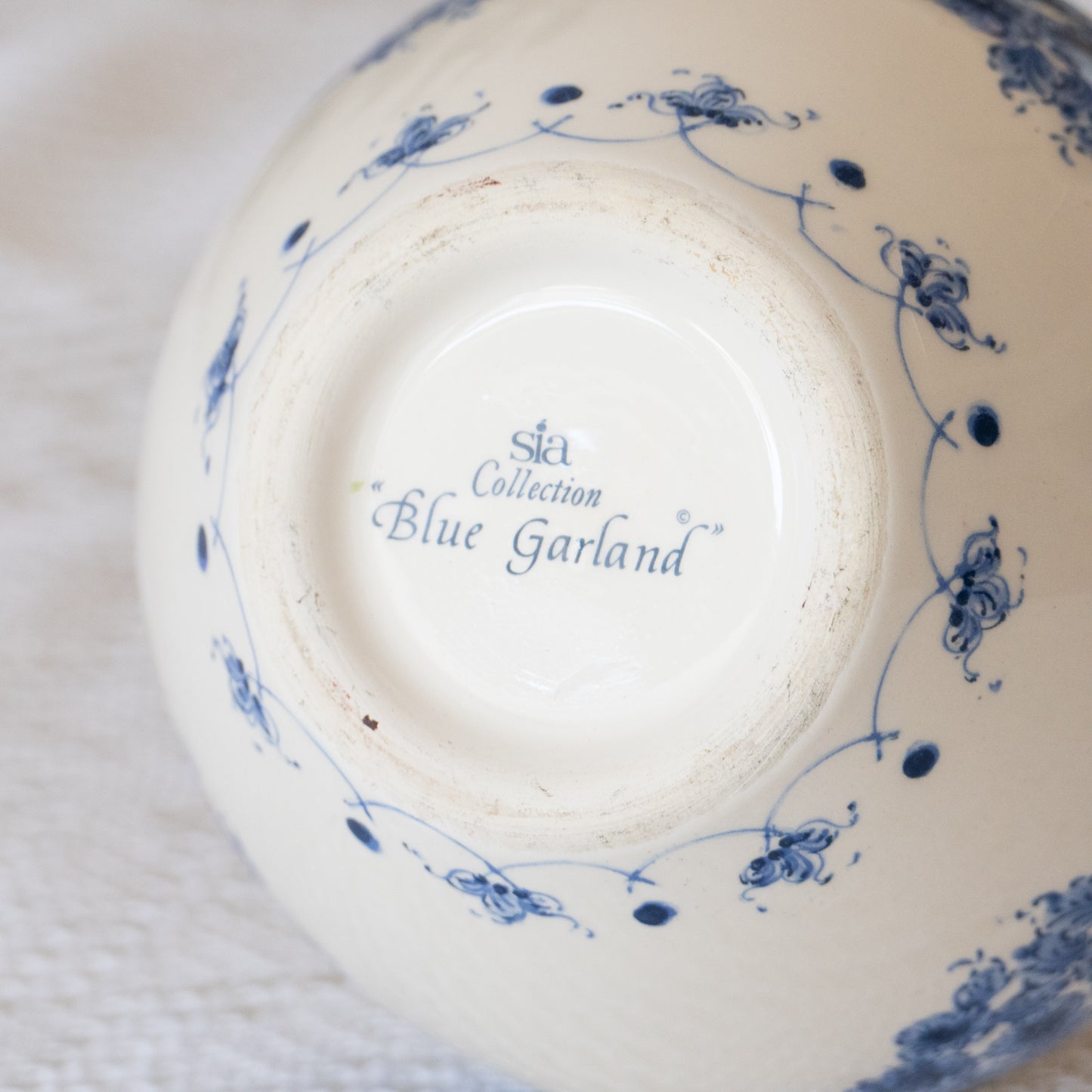 Vase boule Sia "Blue Garland"