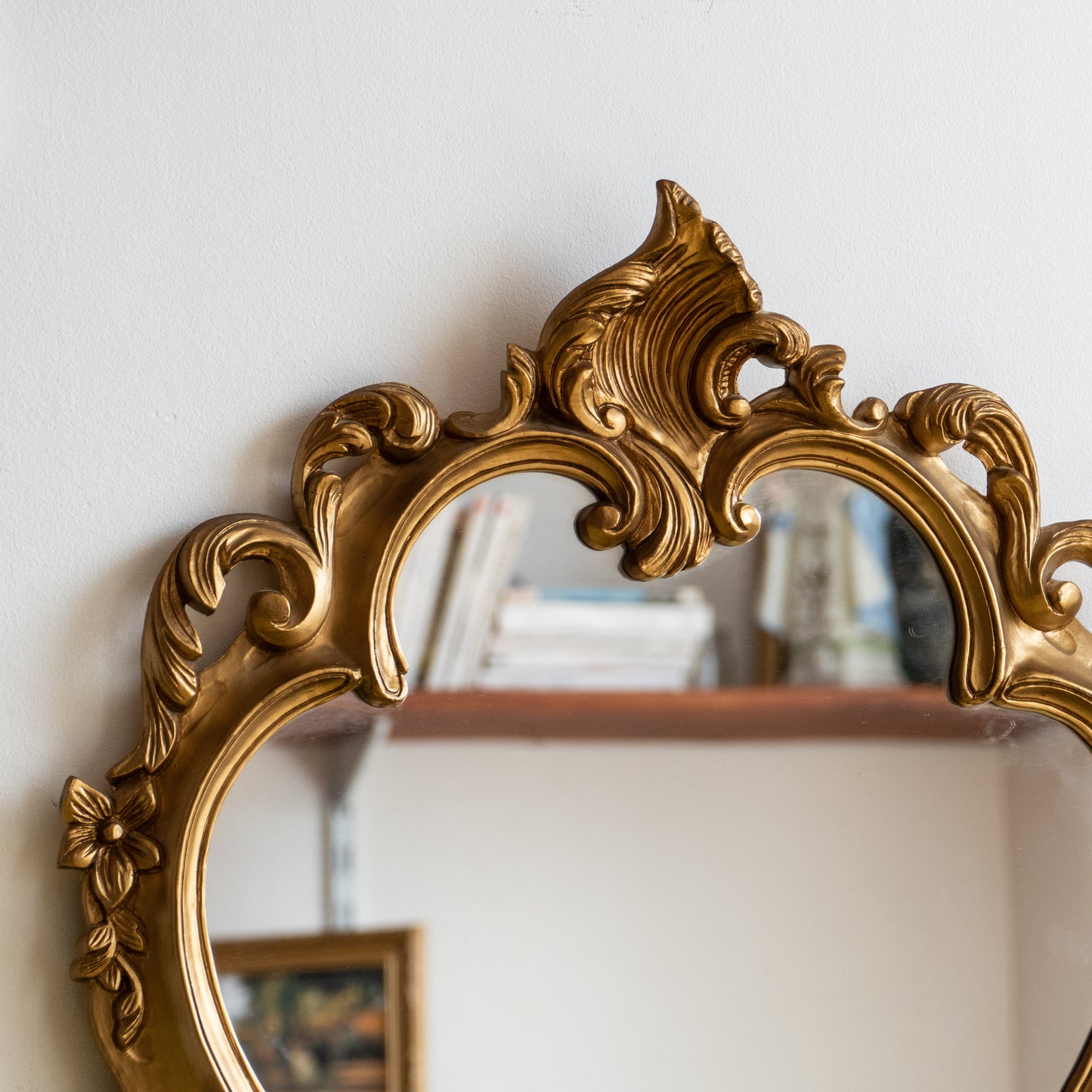 Miroir doré vintage style Louis XV