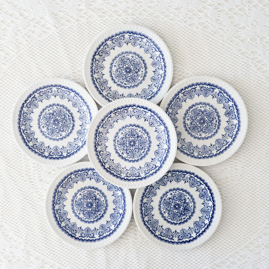 6 assiettes CCP "Bleu Antique"