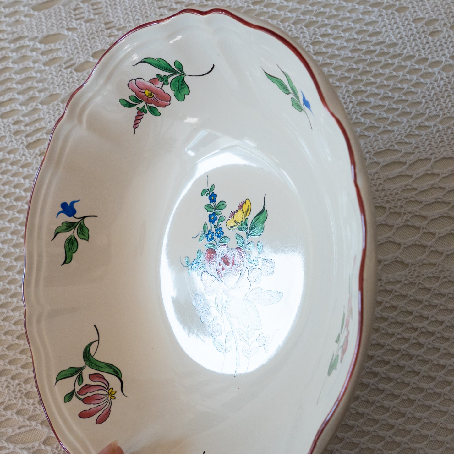 2 assiettes écuelles KG Lunéville "Réverbère"