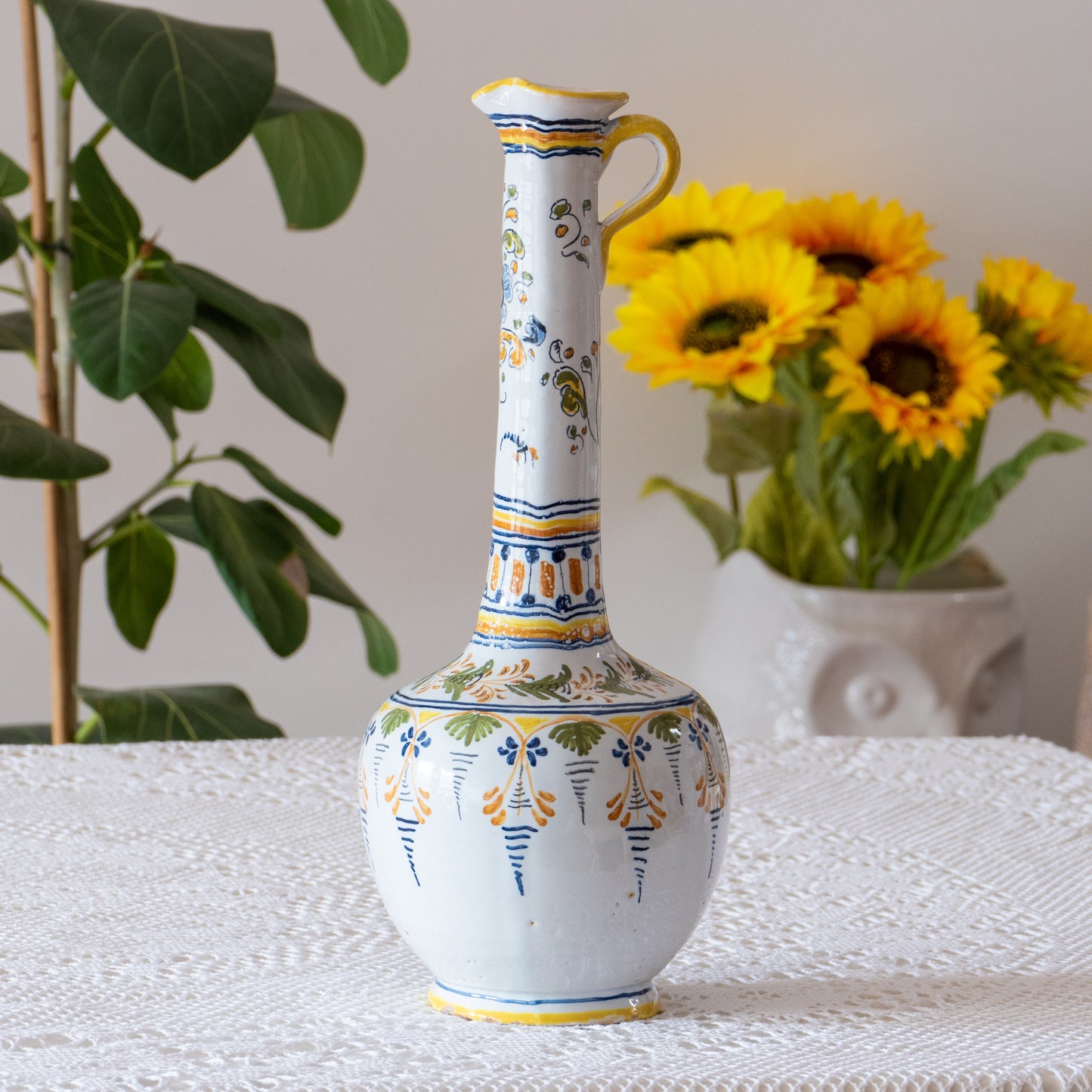 Grand vase Talavera cou allongé