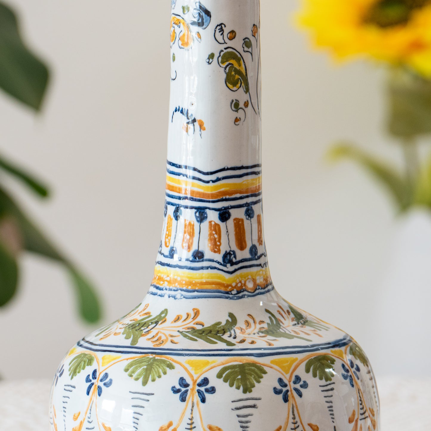 Grand vase Talavera cou allongé