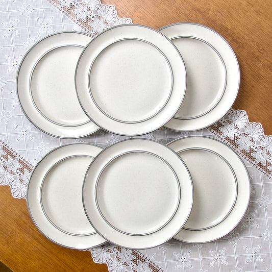 6 assiettes en grès Gustavsberg Stig Lindberg "Birka"