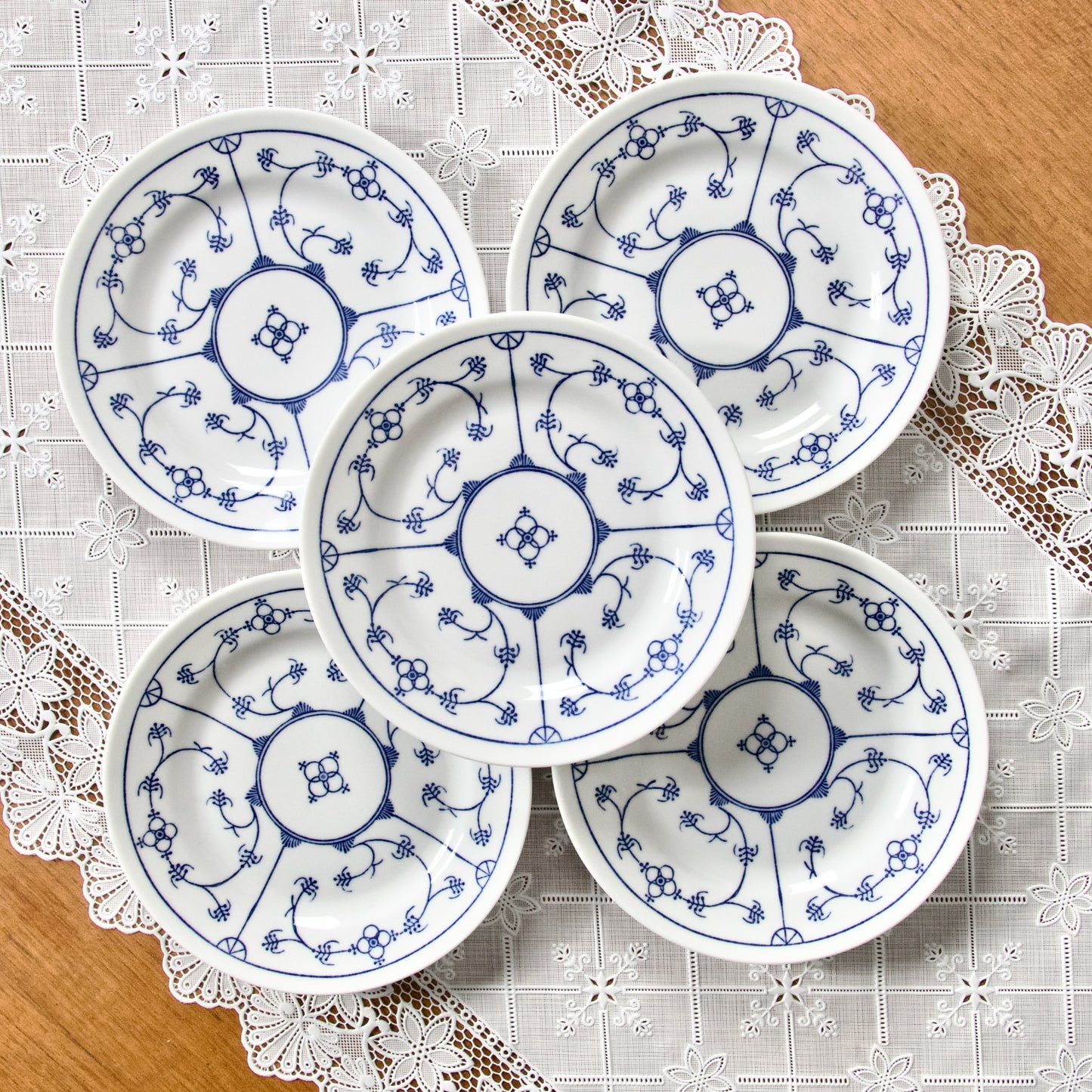 5 assiettes à dessert en porcelaine Khala Germany - Blau Saks