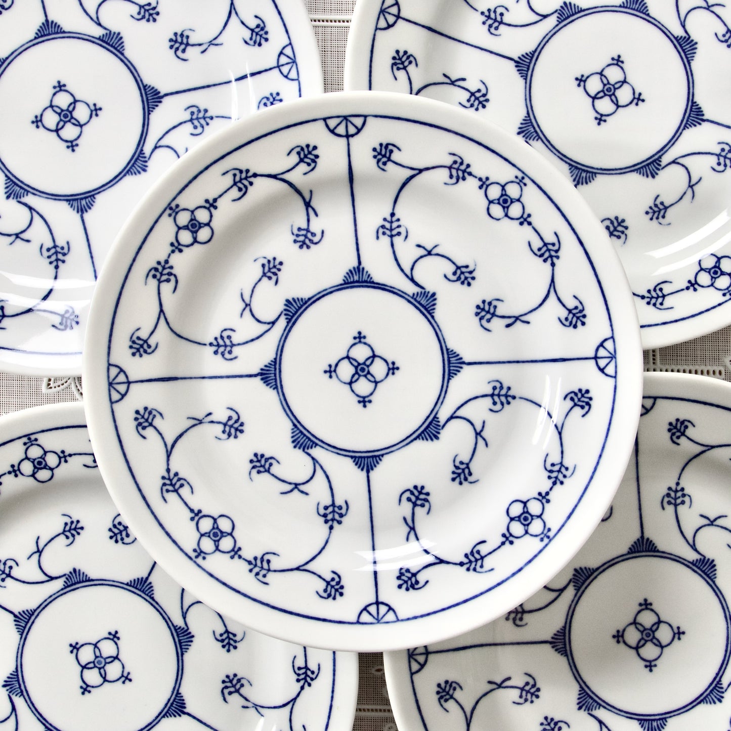 5 assiettes à dessert en porcelaine Khala Germany - Blau Saks