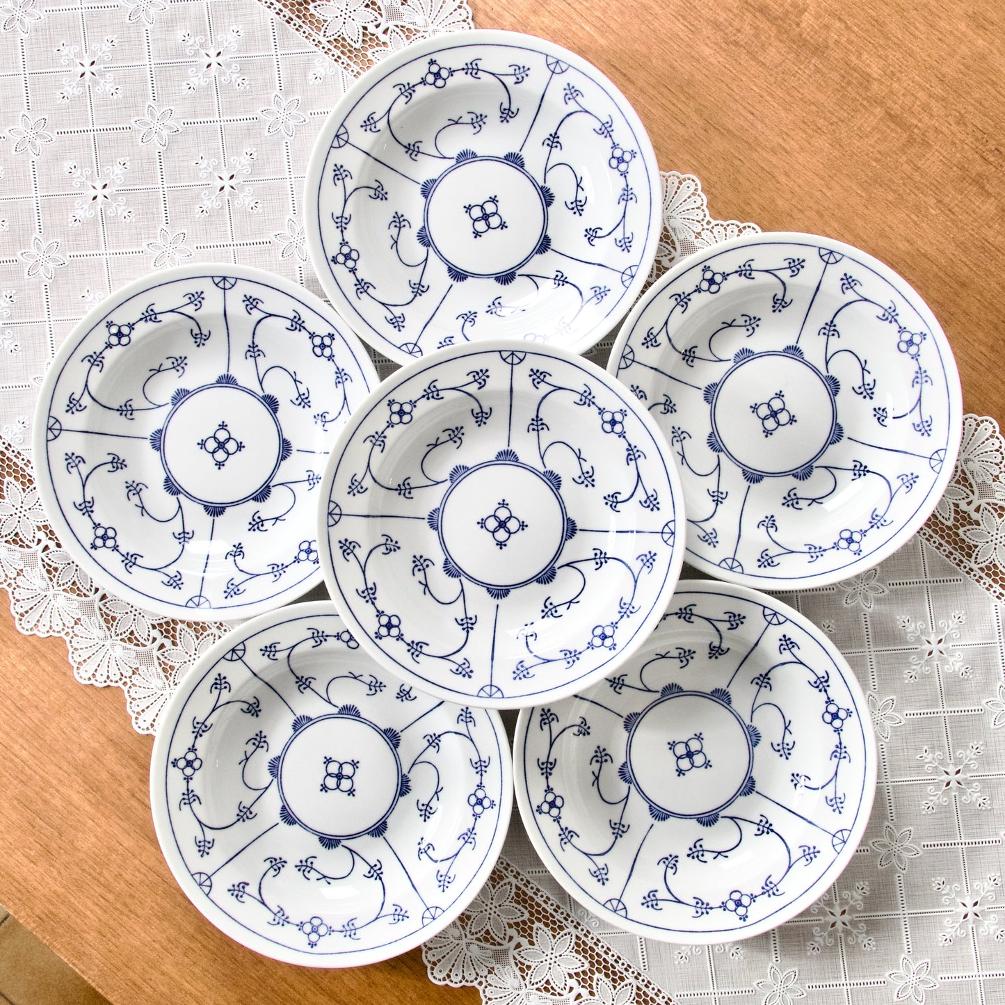 6 ou 12 assiettes en porcelaine Khala Germany "Blau Saks"