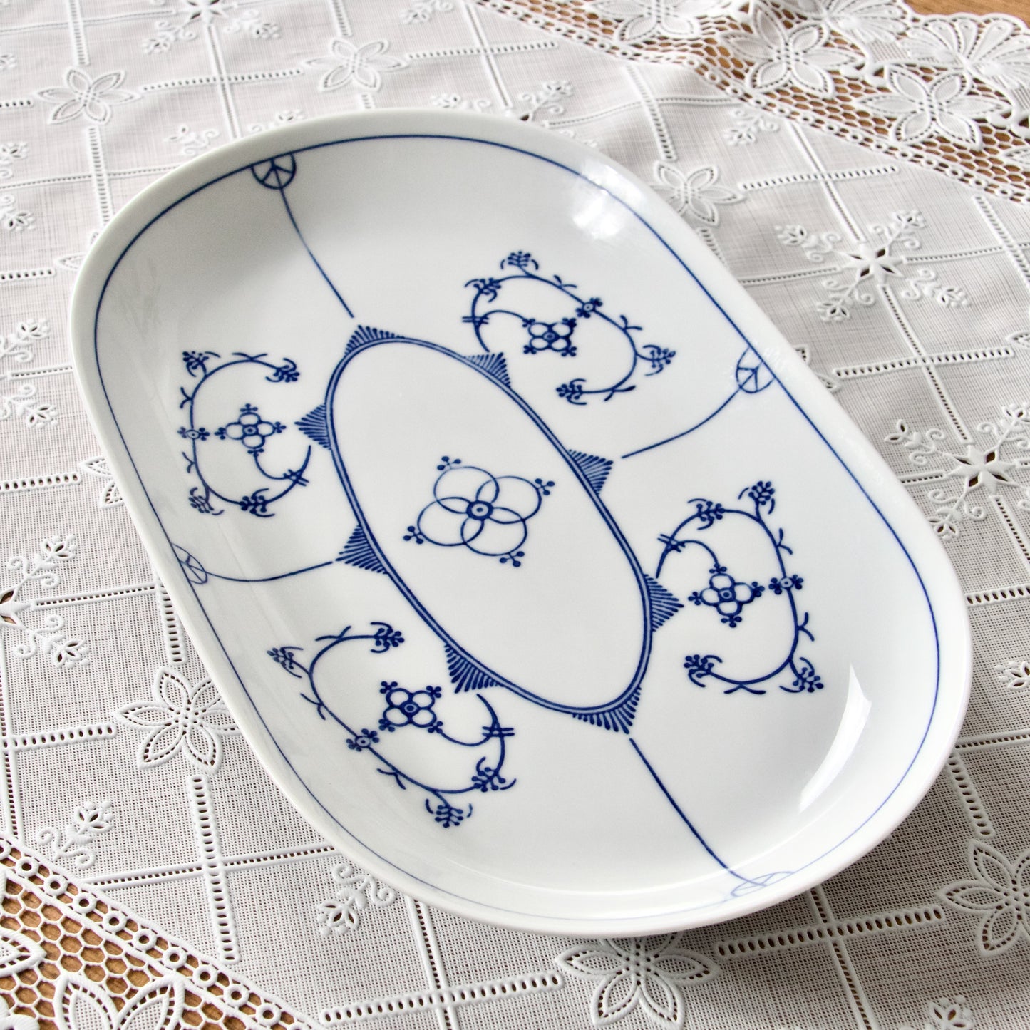 Plats ovales en porcelaine Khala Germany "Blau Saks"