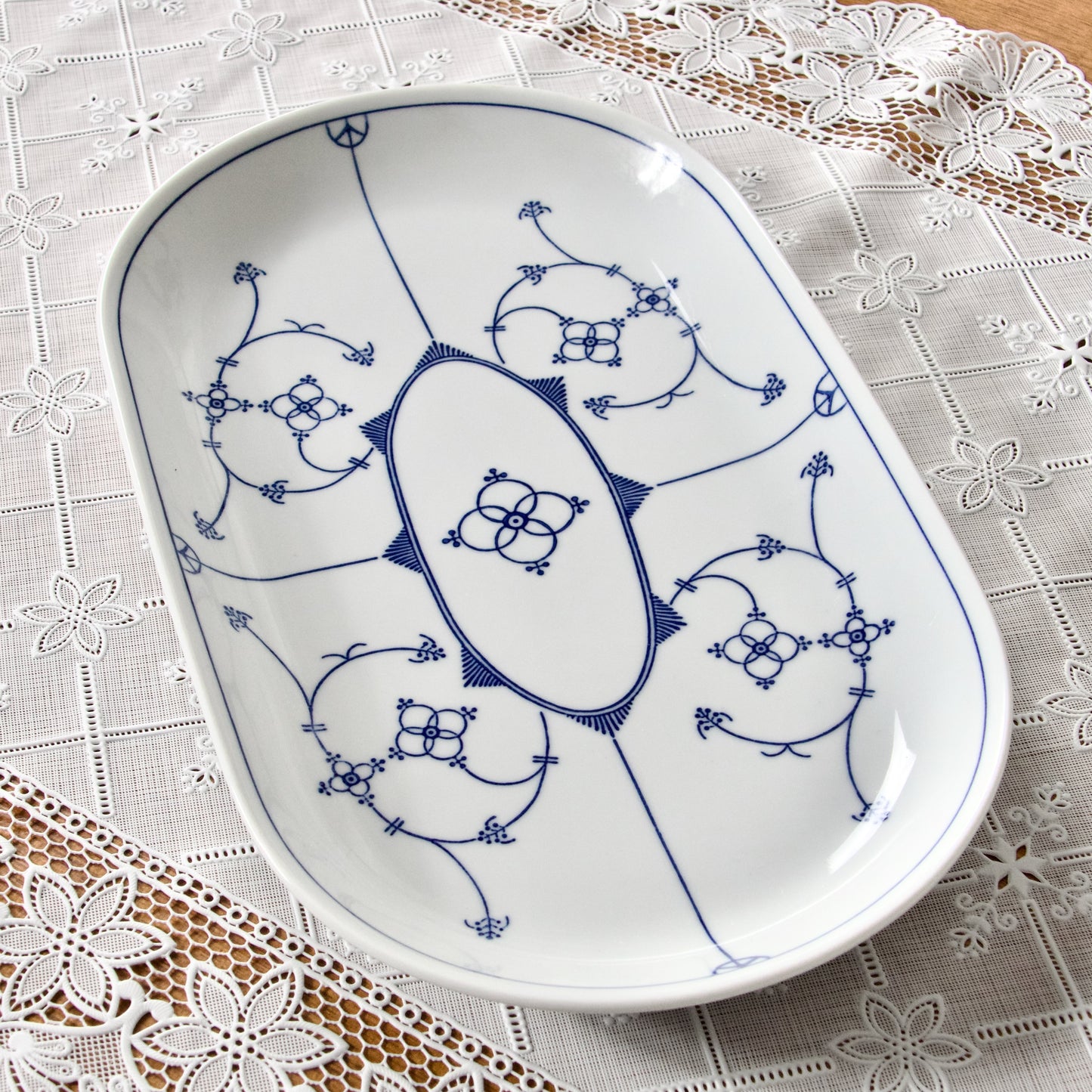 Plats ovales en porcelaine Khala Germany "Blau Saks"