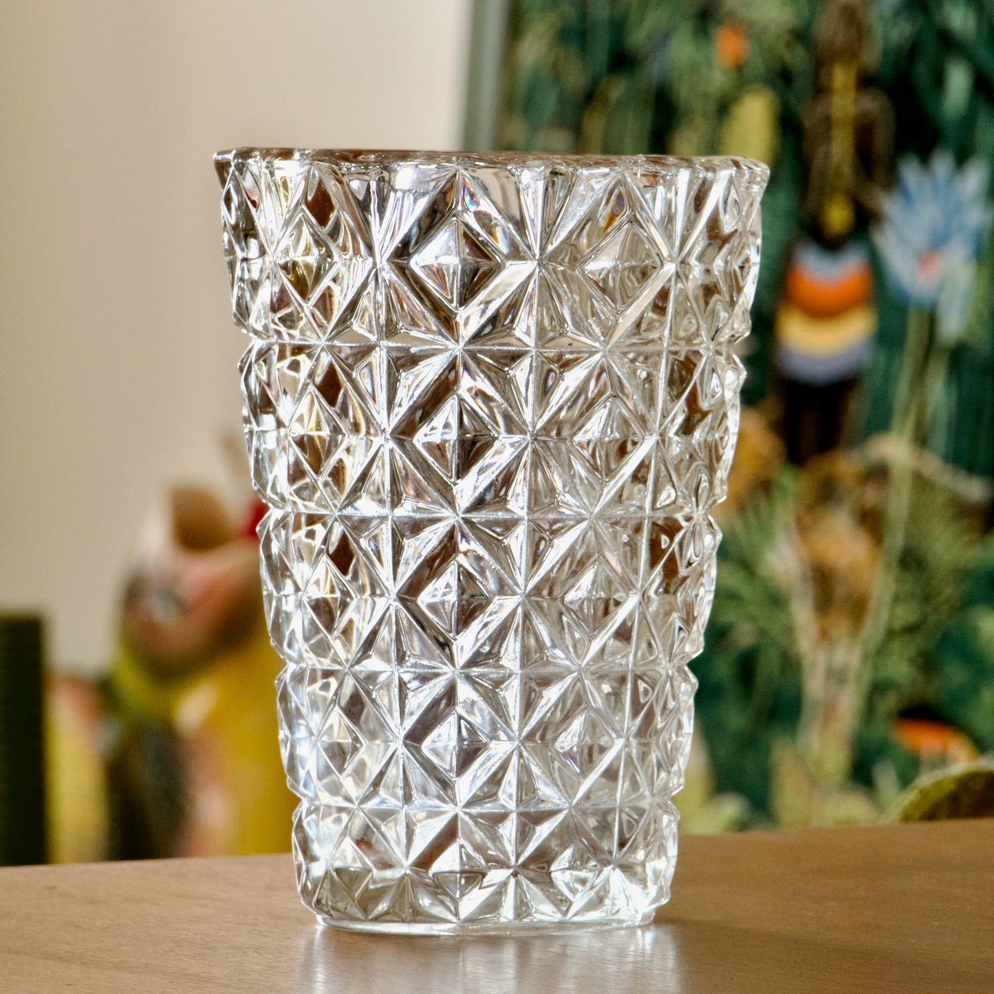 Vase vintage taille diamant / losange