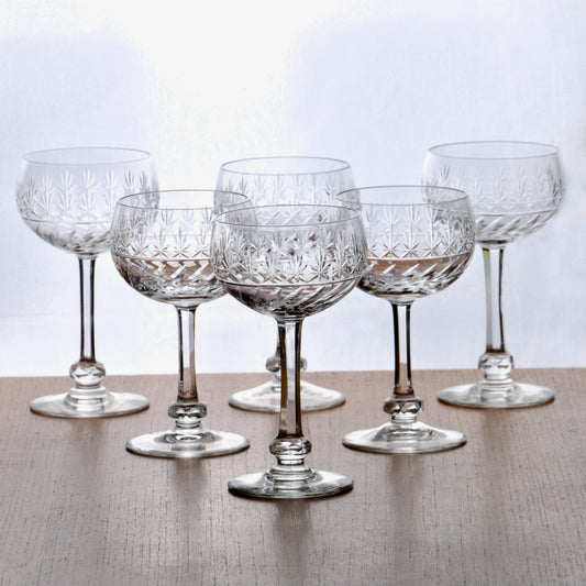 6 (ou 12) verres à vin anciens en cristal Villeroy & Boch "Treveris"
