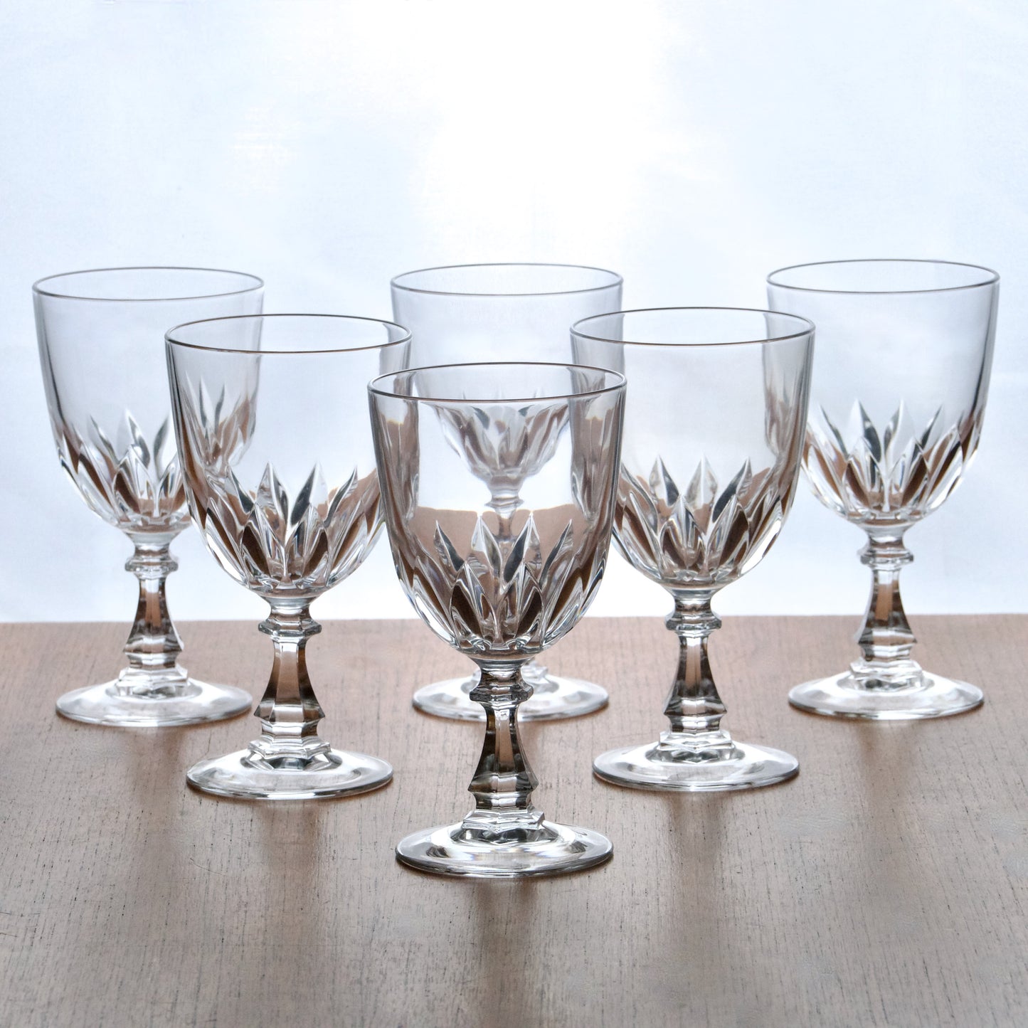 6 verres en cristal d'Arques collection "Luxembourg"