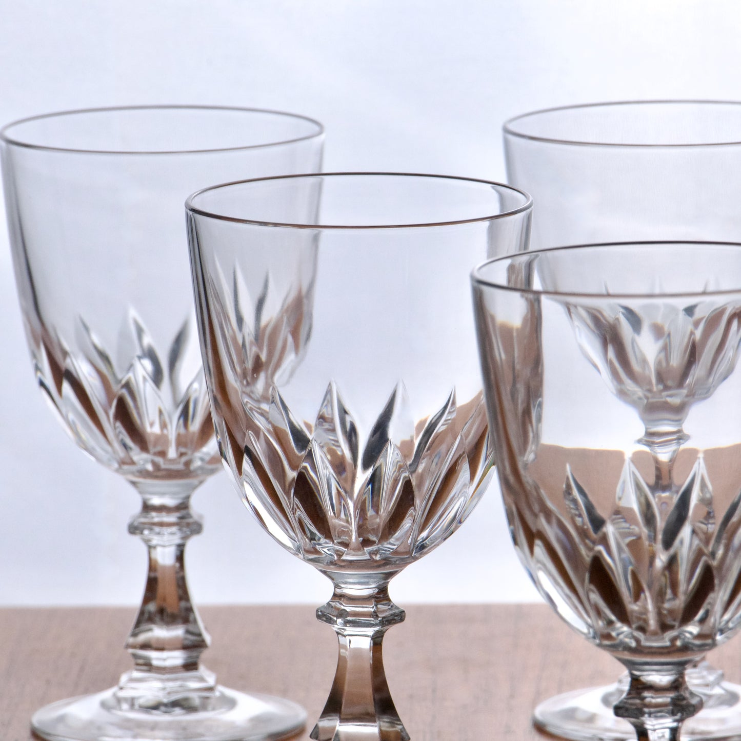 6 verres en cristal d'Arques collection "Luxembourg"