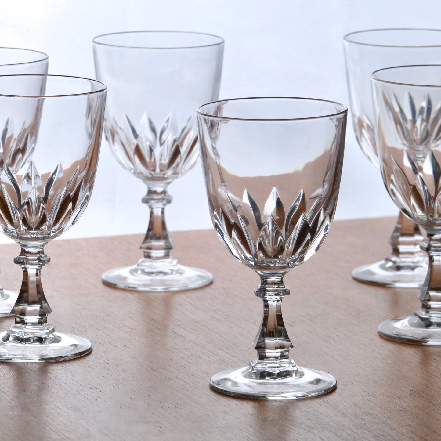 6 verres en cristal d'Arques collection "Luxembourg"