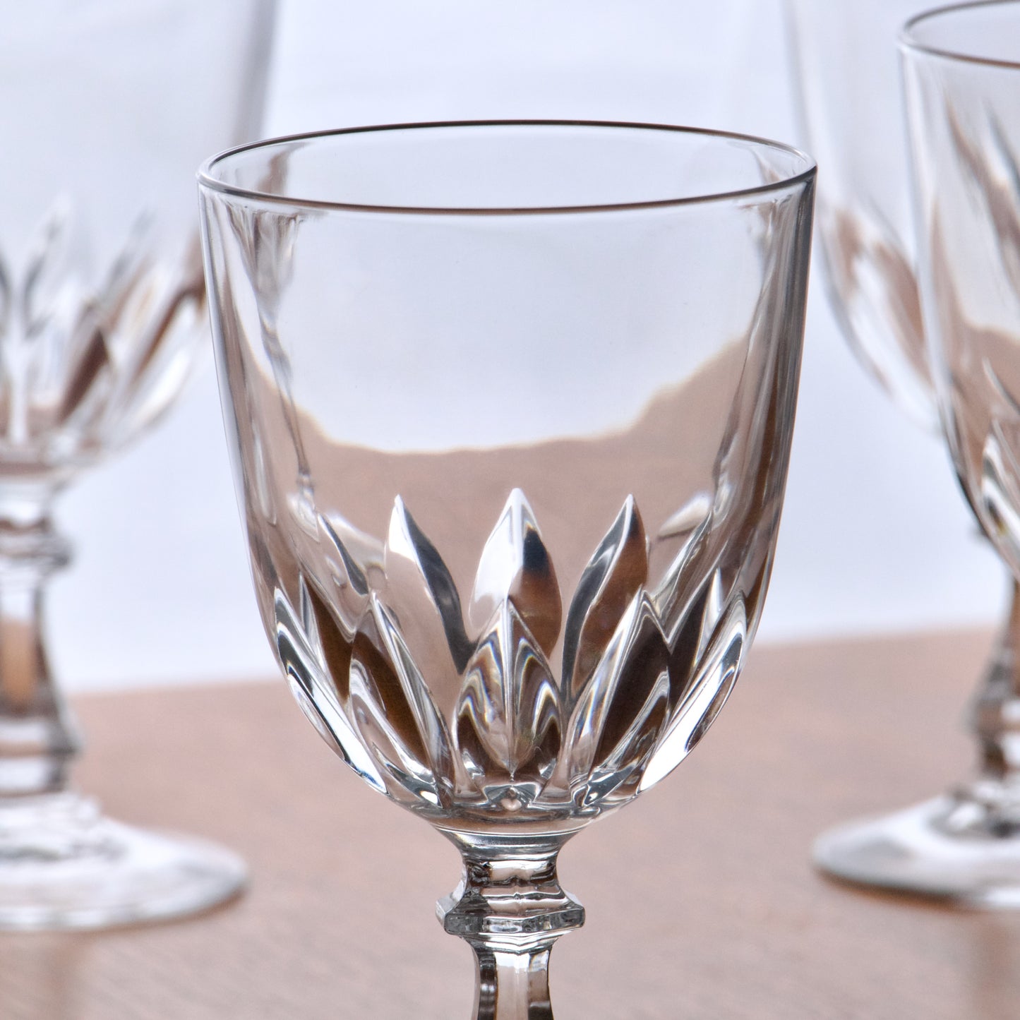 6 verres en cristal d'Arques collection "Luxembourg"