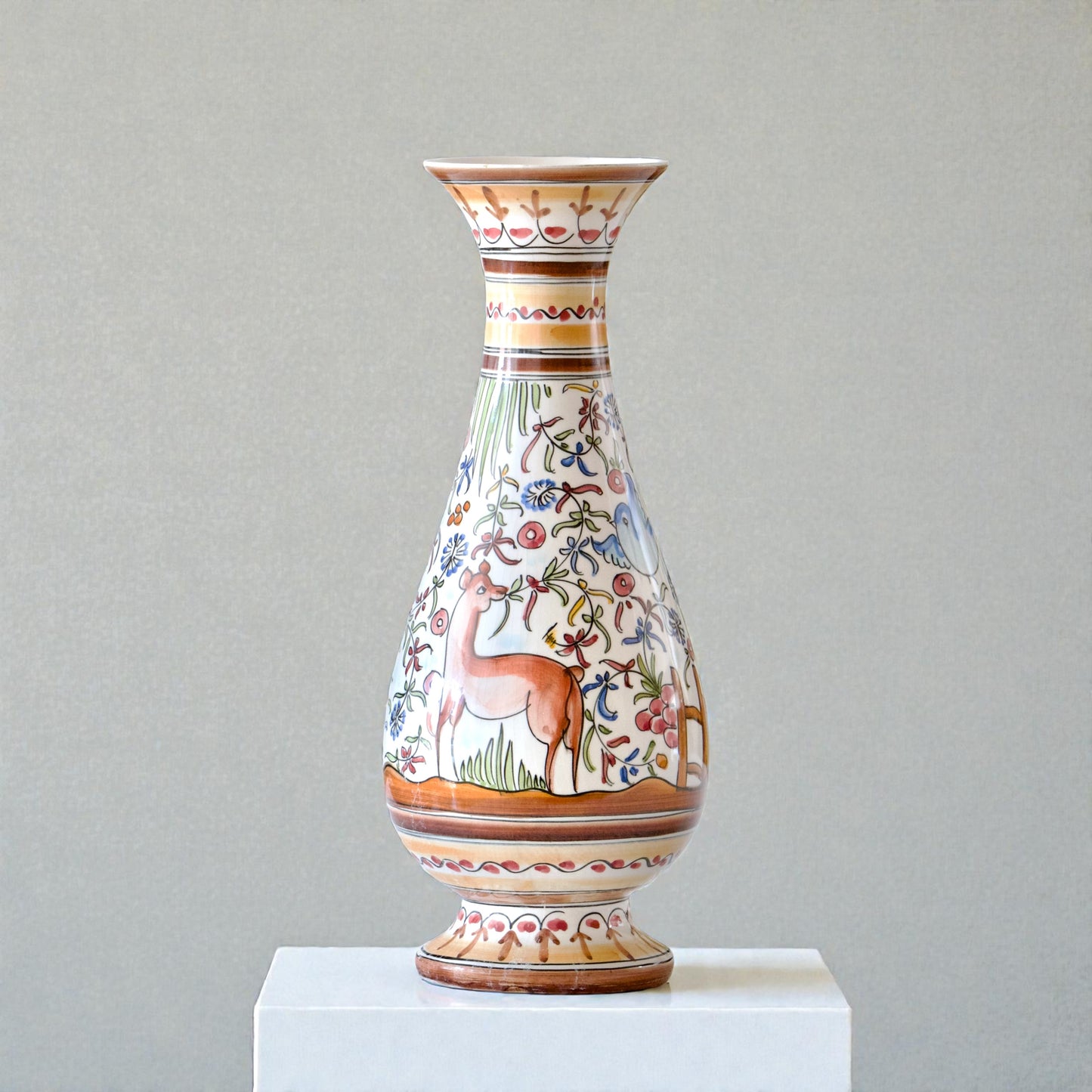 Grand vase artisanal de Coimbra (Portugal) - peint à la main