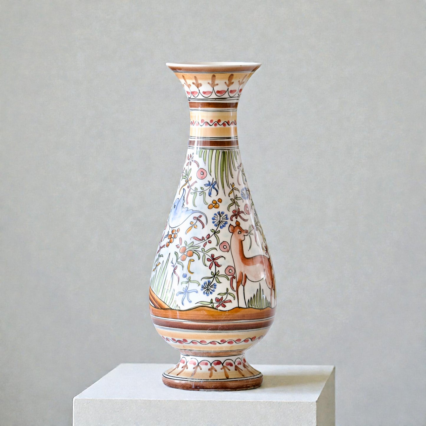 Grand vase artisanal de Coimbra (Portugal) - peint à la main