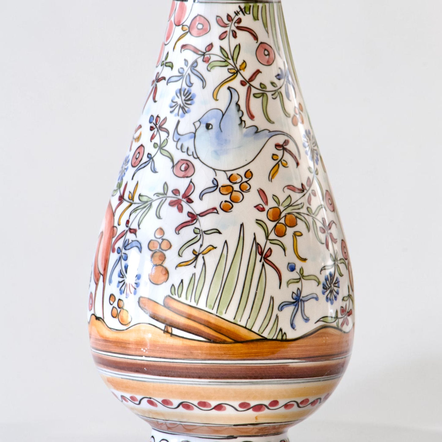 Grand vase artisanal de Coimbra (Portugal) - peint à la main