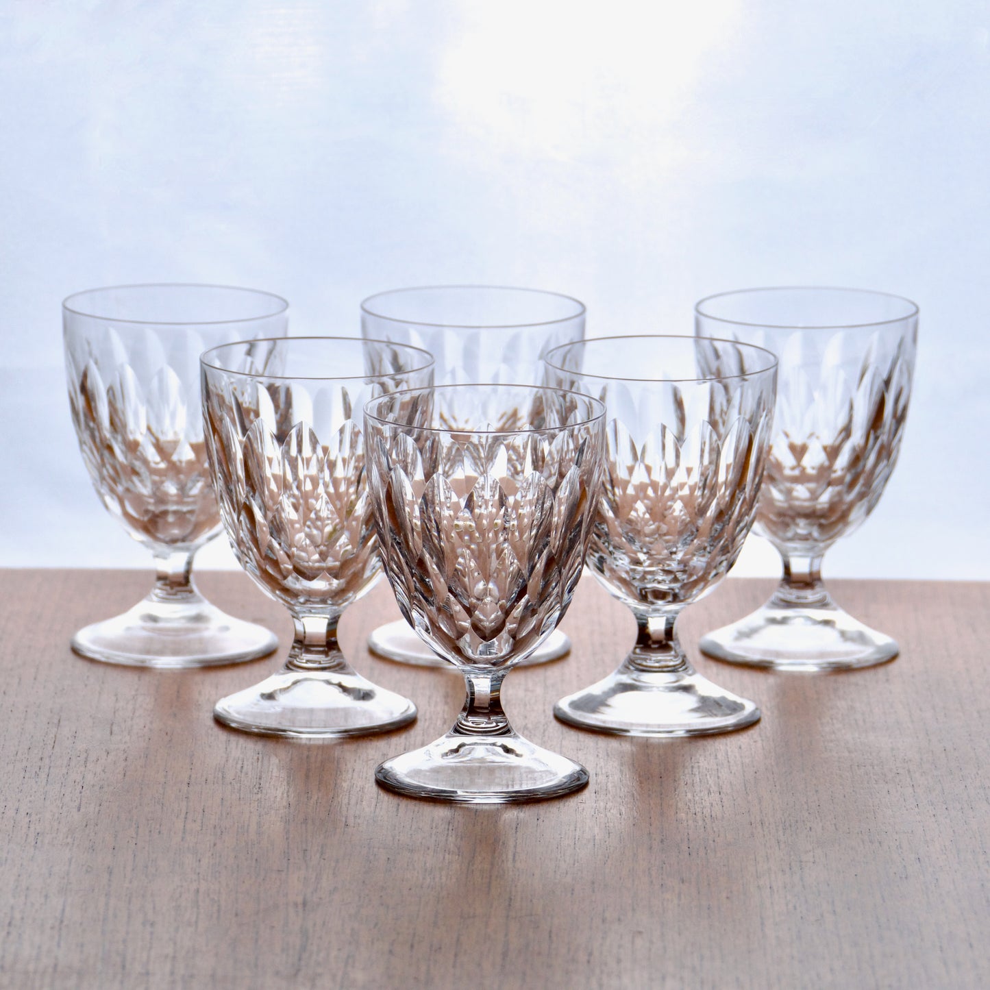 6 verres anciens en cristal Villeroy & Boch