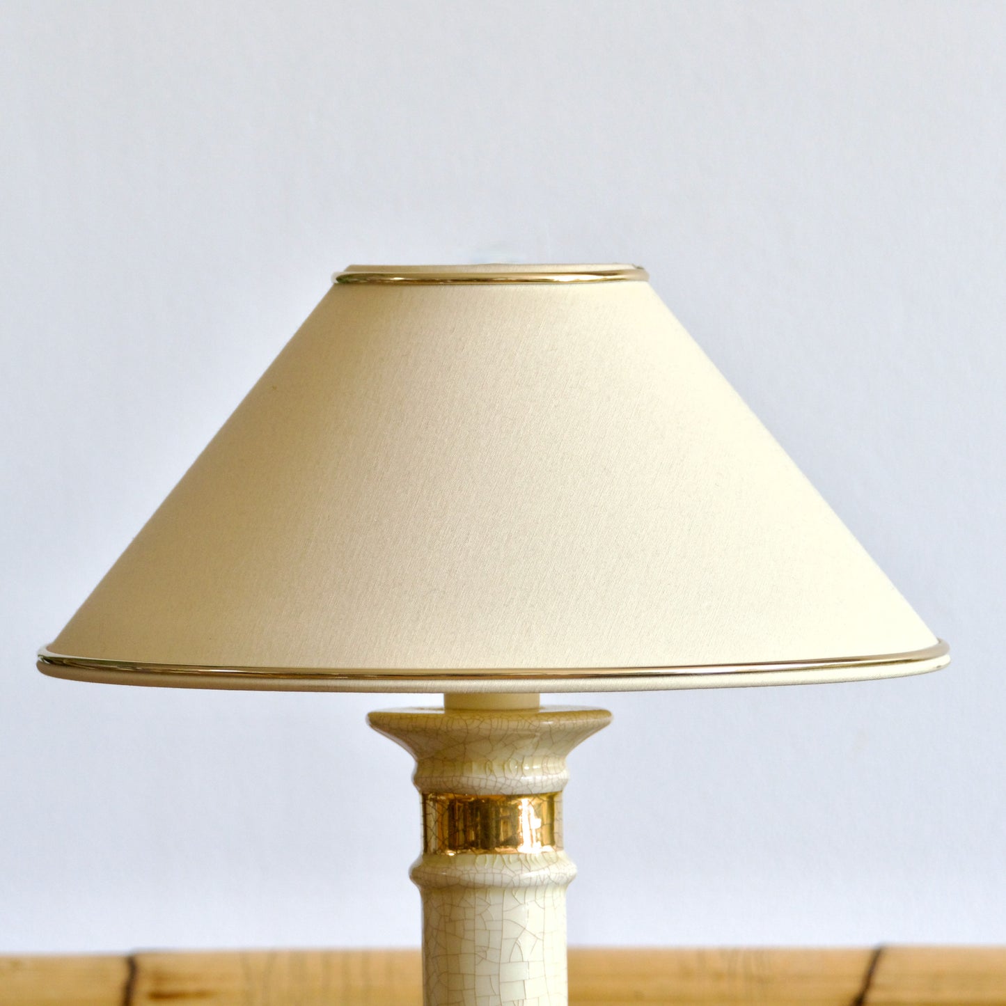 Lampe vintage en céramique craquelée