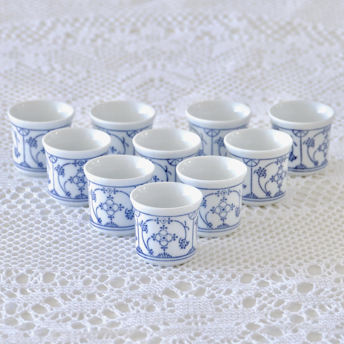 10 coquetiers en porcelaine Kahla Germanu Blau Saks