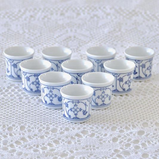 10 coquetiers en porcelaine Kahla Germanu Blau Saks