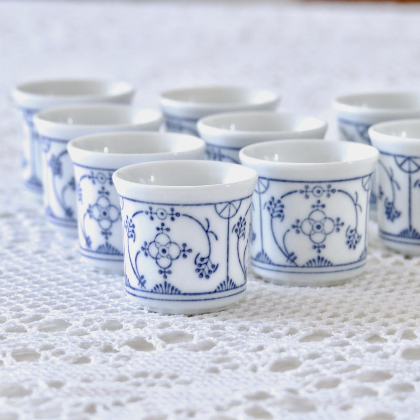 10 coquetiers en porcelaine Kahla Germanu Blau Saks