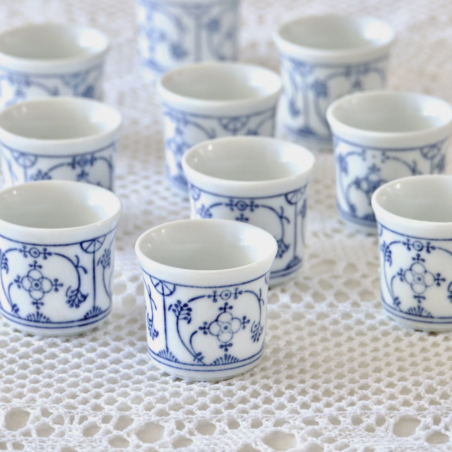 10 coquetiers en porcelaine Kahla Germanu Blau Saks