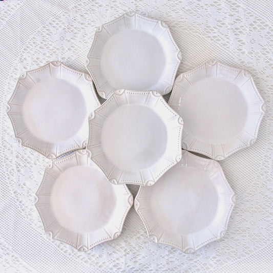 6 grandes assiettes en grès Médard de Noblat Limoges