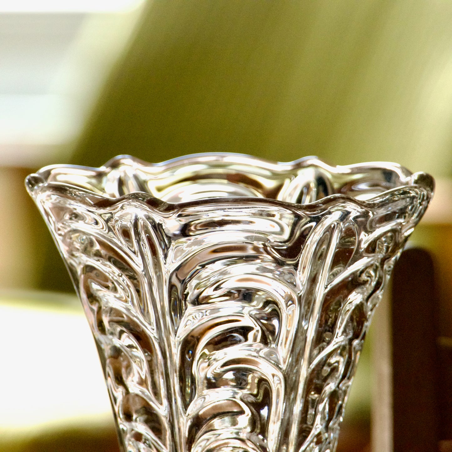 Vase en verre épais Art Deco