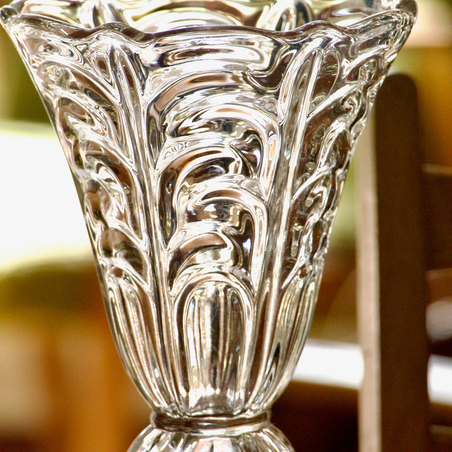 Vase en verre épais Art Deco