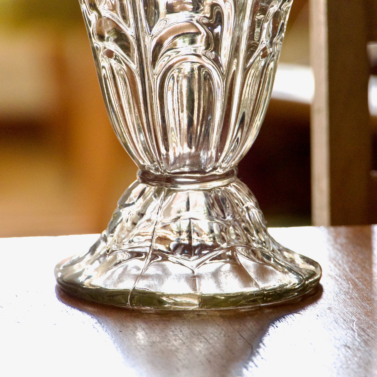 Vase en verre épais Art Deco